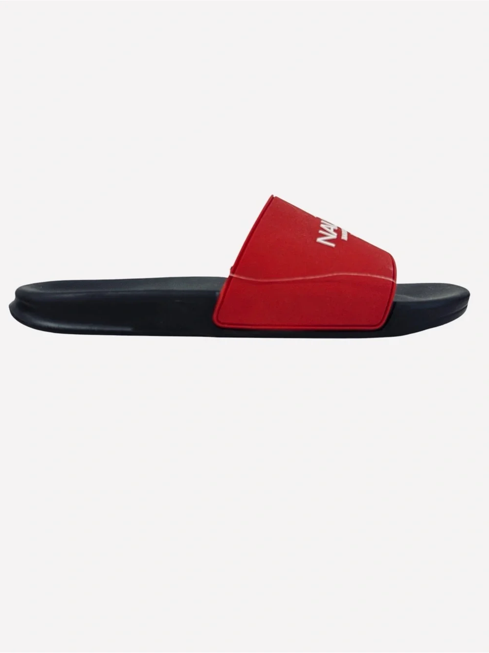 Nautica Men's Athletic Slide Comfort Sandal Shower Slippers Red/Black Size 10